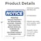 Signmission Posted Private Property No Trespassing OSHA Notice Sign, Vinyl Decal, 5in W x 7in L, 2PK OS-2PACK-NS-D-57-V-17731 - alternate 2